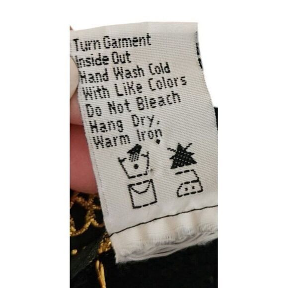 Bob Mackie Clown Sweatshirt Womens Size S Black Art to Wear 2 Sided Embroidered - Picture 6 of 6